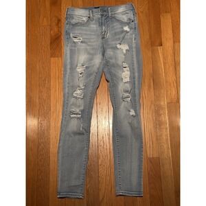 Aeropostale Jegging Medium Wash High Rise Distressed Stretch Size 8 ‎ Women’s